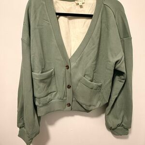 Hem & Thread Sage Hemmed Cardigan